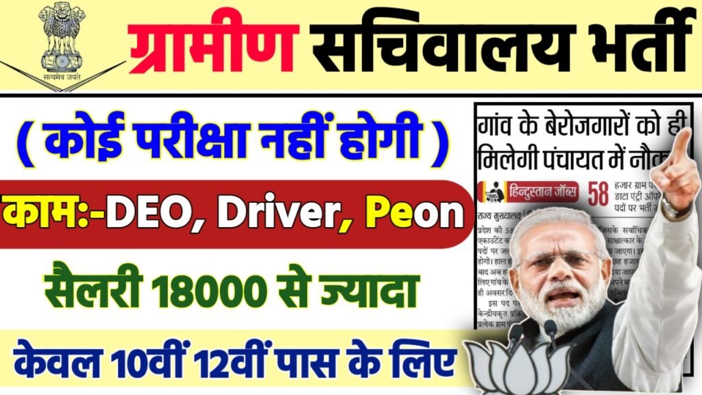 Sachivalaya Recruitment 2024 - सचिवालय भर्ती 2024,10वीं पास