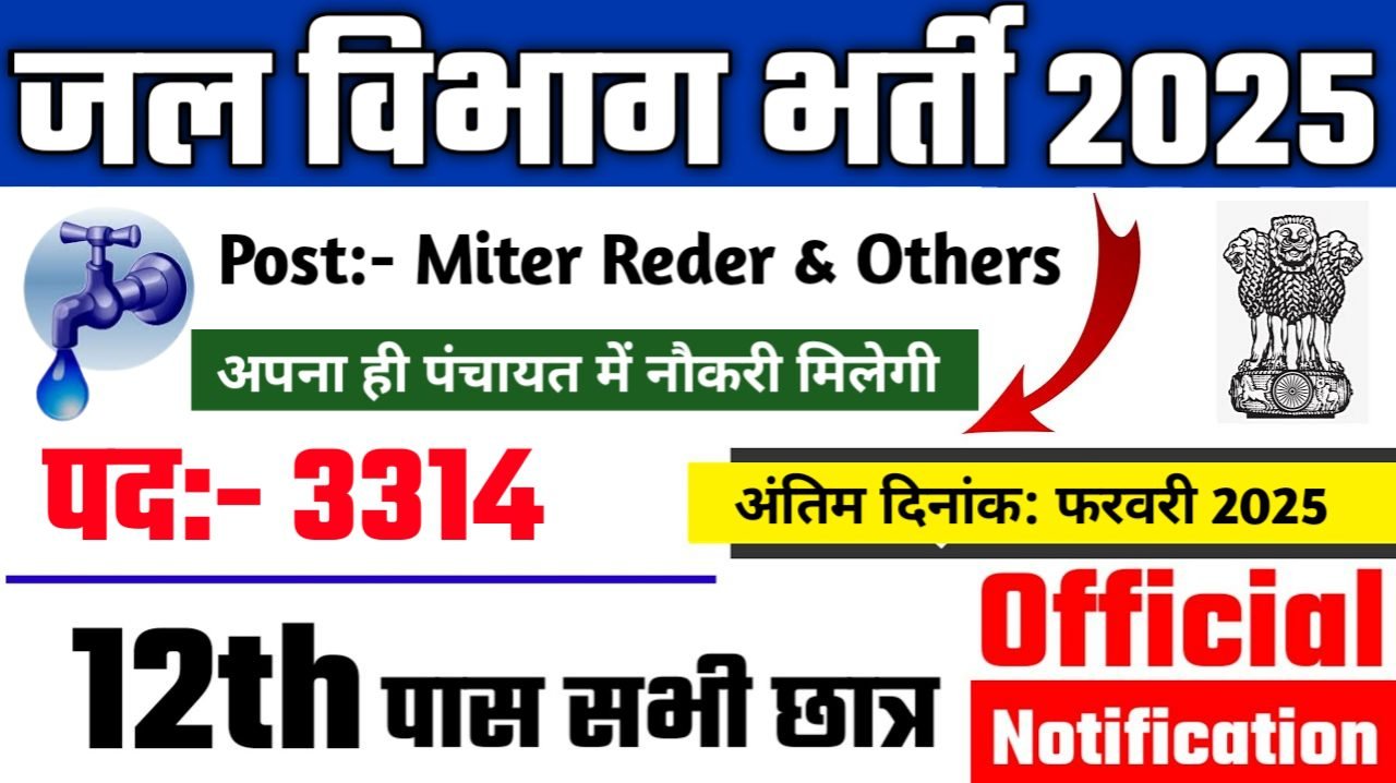 Water Department New Recruitment 2025 – Authoritative Notice Out